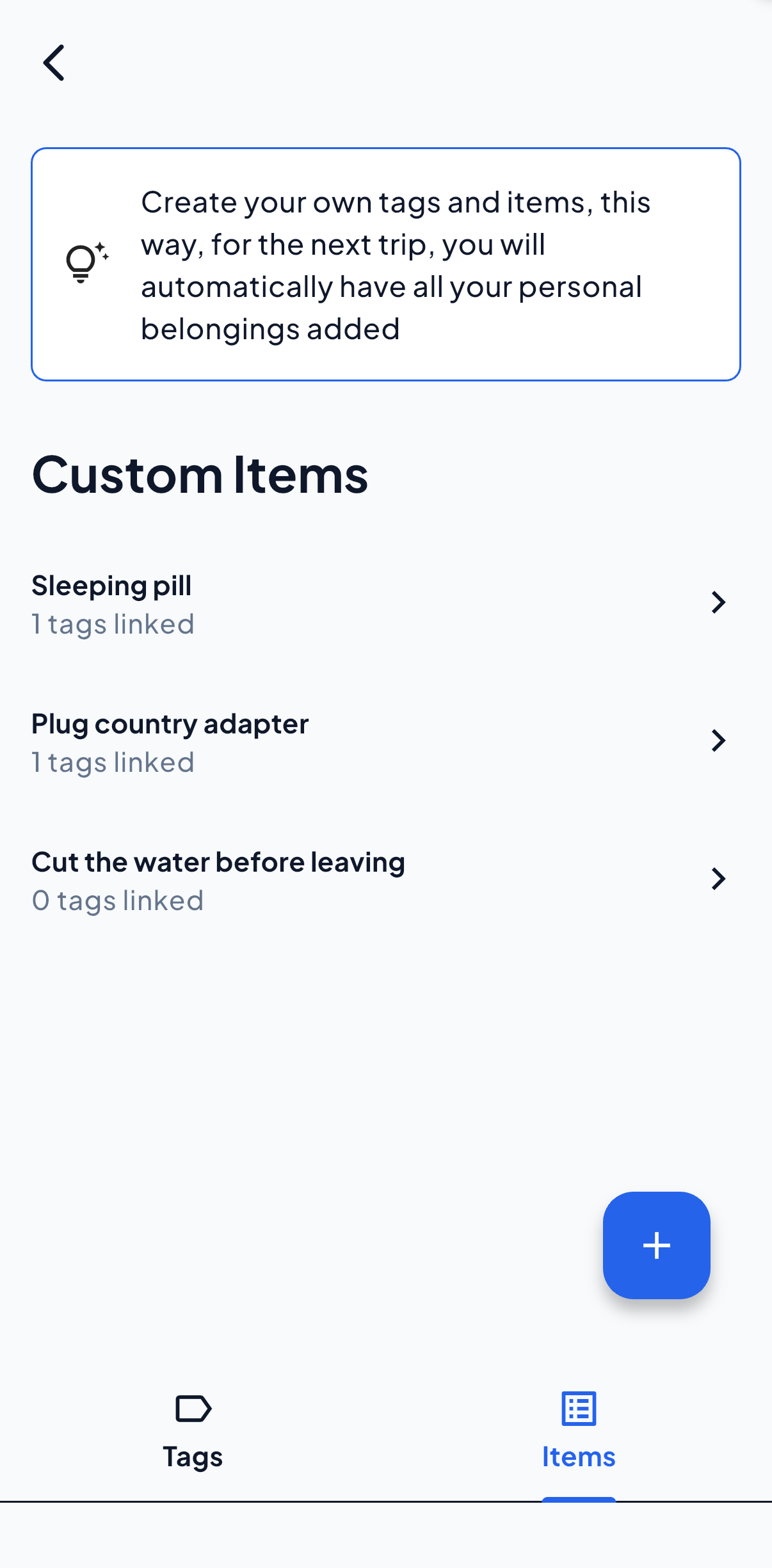 Custom objects list