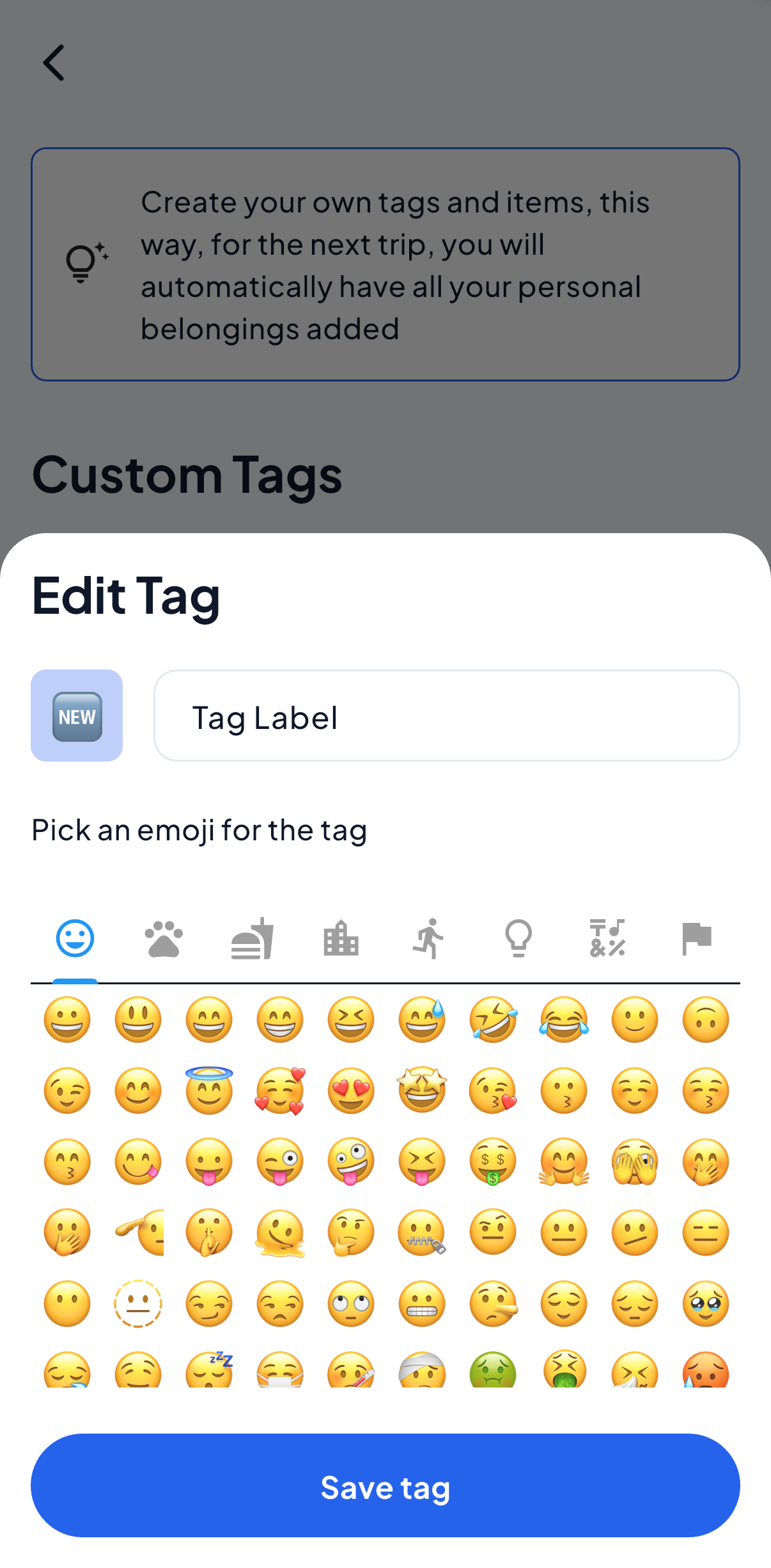 Editing custom tags in CoPack