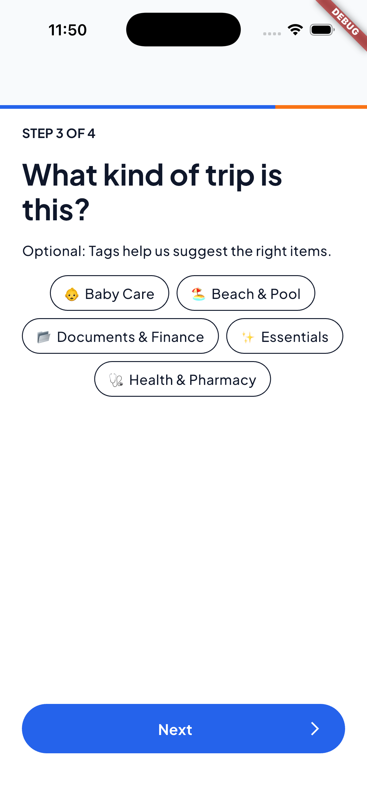 CoPack trip tags screenshot